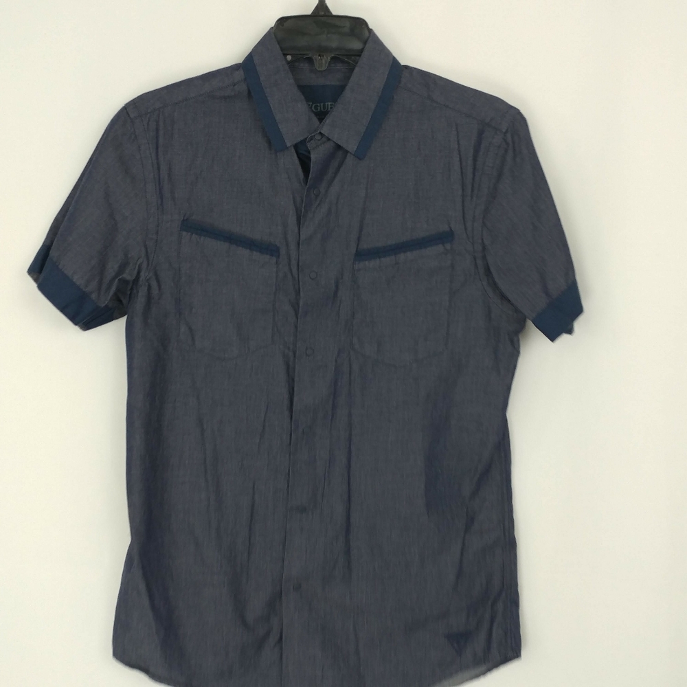 Guess Navy Button Down - image 1